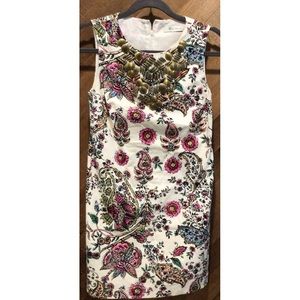 Beth Bowley floral pattern with gold embellishment size 4 dress. Worn once